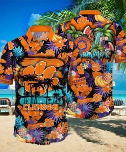 Clemson Tigers NCAA Floral Full Printed 3D Hawaiian Shirt