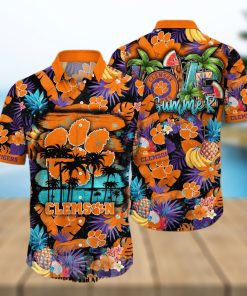 Clemson Tigers NCAA Floral Full Printed 3D Hawaiian Shirt