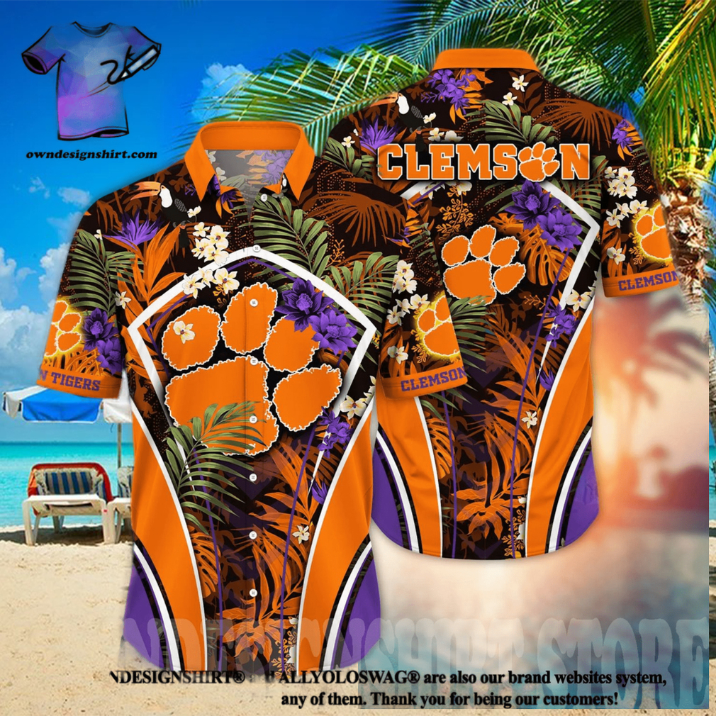 Clemson Tigers NCAA Floral Full Printing Hawaiian Shirt Clemson Tigers NCAA Floral Full Printing Hawaiian Shirt