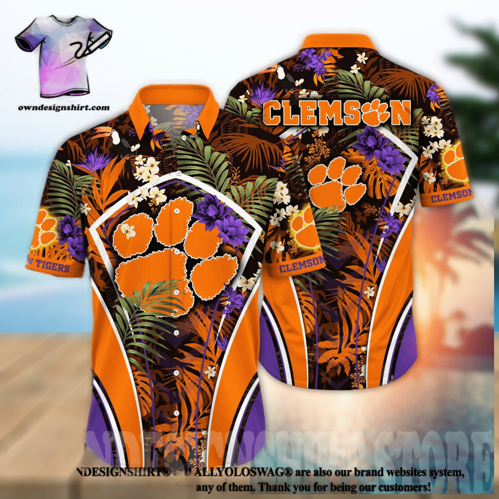 Clemson Tigers NCAA Floral Full Printing Hawaiian Shirt Clemson Tigers NCAA Floral Full Printing Hawaiian Shirt