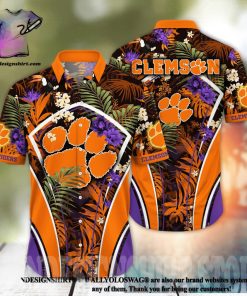 Clemson Tigers NCAA Floral Full Printing Hawaiian Shirt