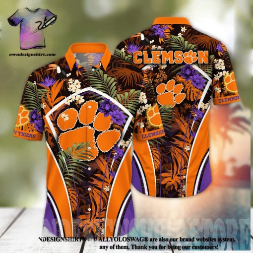 Clemson Tigers NCAA Floral Full Printing Hawaiian Shirt