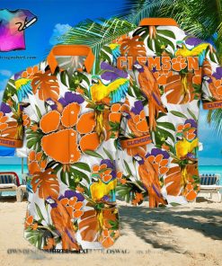 Clemson Tigers NCAA Flower 3D Full Print Hawaiian Shirt