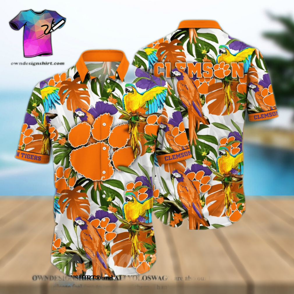 Clemson Tigers NCAA Flower 3D Full Print Hawaiian Shirt Clemson Tigers NCAA Flower 3D Full Print Hawaiian Shirt