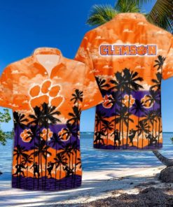 Clemson Tigers Palms Tree Hawaiian Shirt