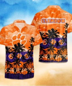 Clemson Tigers Palms Tree Hawaiian Shirt