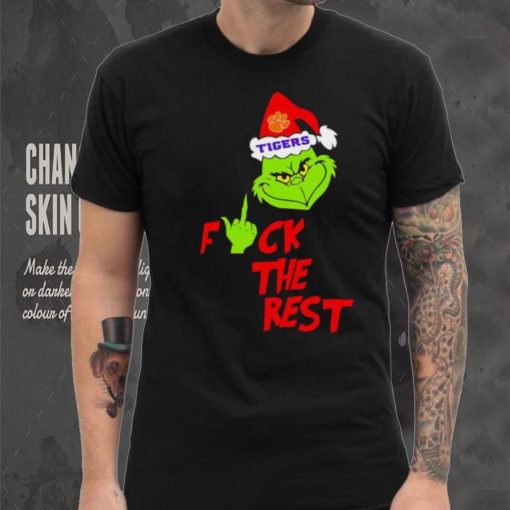 Clemson Tigers Santa Grinch fuck the rest hoodie, sweater, longsleeve, shirt v-neck, t-shirt