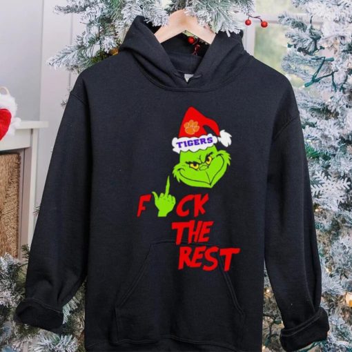 Clemson Tigers Santa Grinch fuck the rest hoodie, sweater, longsleeve, shirt v-neck, t-shirt