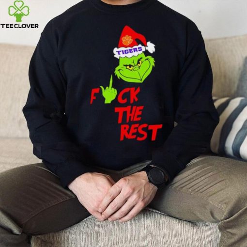 Clemson Tigers Santa Grinch fuck the rest hoodie, sweater, longsleeve, shirt v-neck, t-shirt