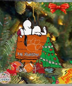 Clemson Tigers Snoopy Christmas NCAA Ornament Custom Name