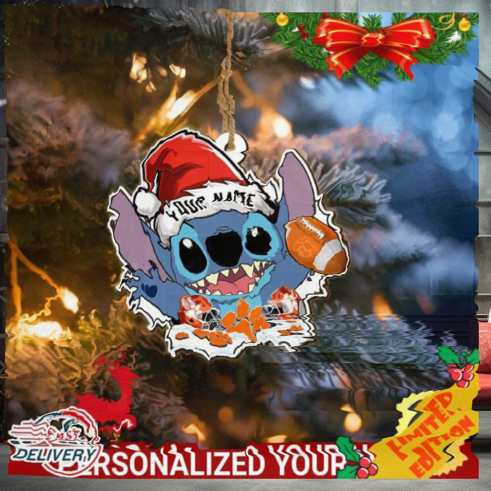 Clemson Tigers Stitch Christmas Ornament NCAA Custom With Stitch Ornament Clemson Tigers Stitch Christmas Ornament NCAA Custom With Stitch Ornament