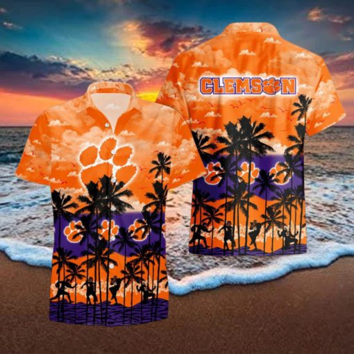Clemson Tigers Summer Tropical Hawaiian Shirt