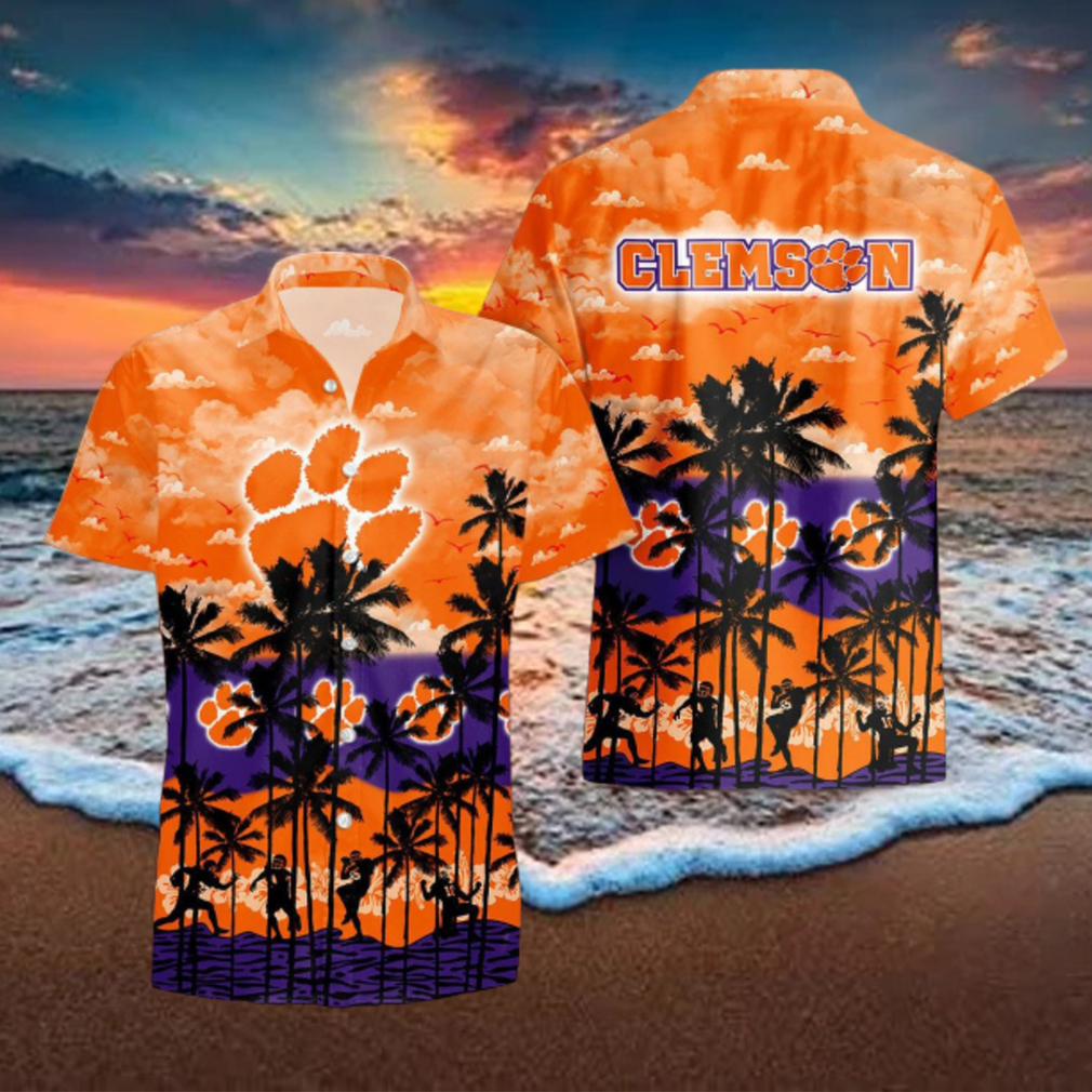 Clemson Tigers Summer Tropical Hawaiian Shirt Clemson Tigers Summer Tropical Hawaiian Shirt