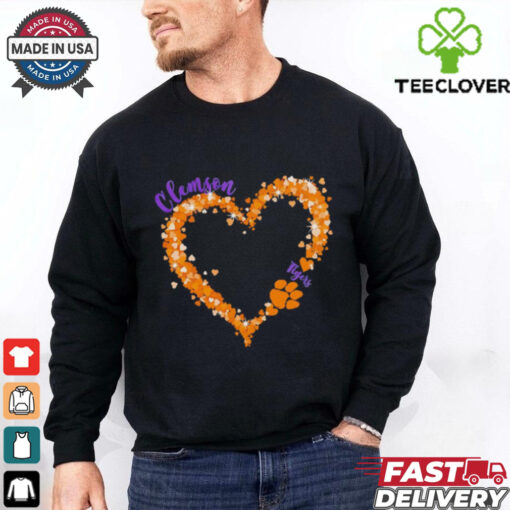 Clemson Tigers pride big hearts with the Tigers logo shirt