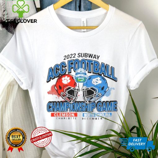 Clemson Vs North Carolina 2022 Subway ACC Football Championship Game Vintage Helmet Shirt