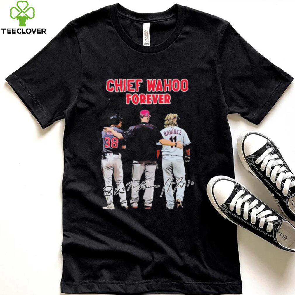 Cleveladn Guardians Chiefs Wahoo Forever Signautres Shirt