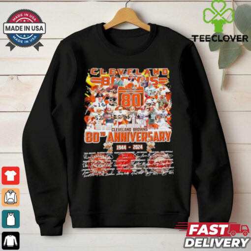 Cleveland Brown The Browns 80th Anniversary 1944 2024 signature shirt