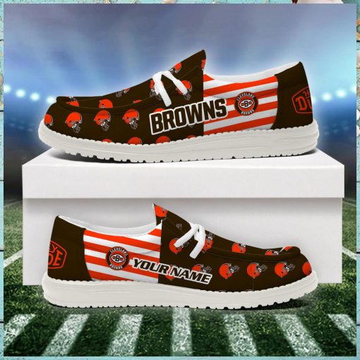 Cleveland Browns 2024 Version Personalized Hey Dude Shoes