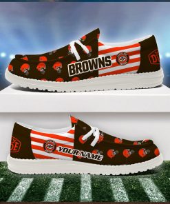Cleveland Browns 2024 Version Personalized Hey Dude Shoes