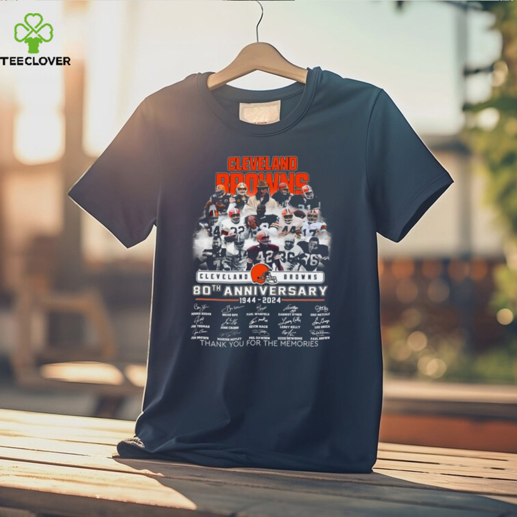 Cleveland Browns 80th Anniversary 1944 – 2024 Thank You For The Memories T Shirt Cleveland Browns 80th Anniversary 1944 – 2024 Thank You For The Memories T Shirt
