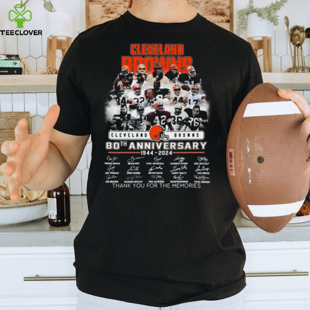 Cleveland Browns 80th Anniversary 1944 – 2024 Thank You For The Memories T Shirt Cleveland Browns 80th Anniversary 1944 – 2024 Thank You For The Memories T Shirt