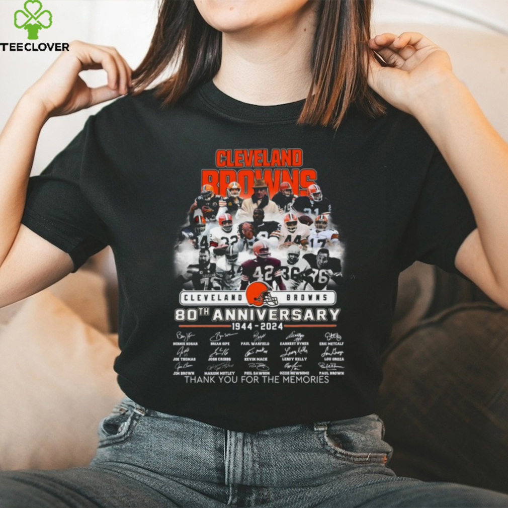 Cleveland Browns 80th Anniversary 1944 – 2024 Thank You For The Memories T Shirt Cleveland Browns 80th Anniversary 1944 – 2024 Thank You For The Memories T Shirt