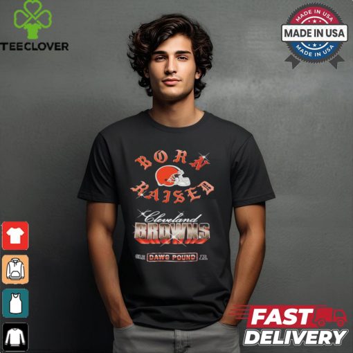 Cleveland Browns Born x Raised Black Chrome Rocker Shirt