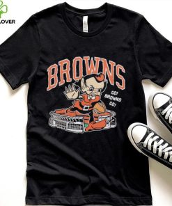 Cleveland Browns Brownie Stiff arm stadium shirt
