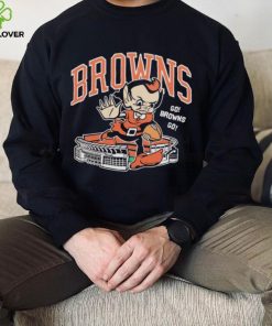 Cleveland Browns Brownie Stiff arm stadium shirt