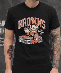 Cleveland Browns Brownie Stiff arm stadium shirt