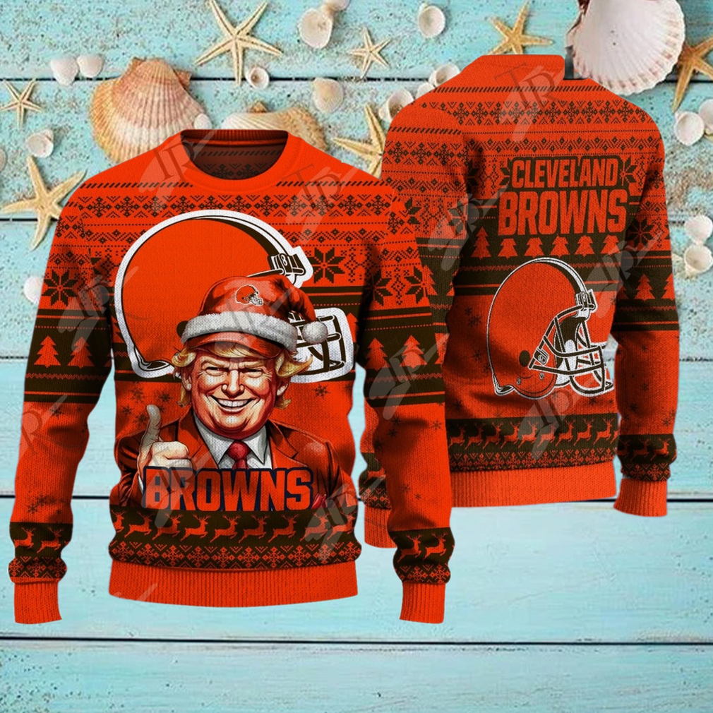 Cleveland Browns Christmas Donald Trump Knitted Sweater Cleveland Browns Christmas Donald Trump Knitted Sweater