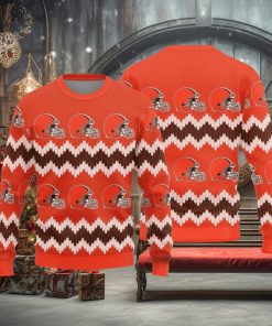 Cleveland Browns Christmas Pattern Knitted Sweater