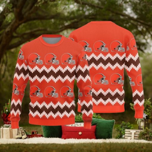 Cleveland Browns Christmas Pattern Knitted Sweater