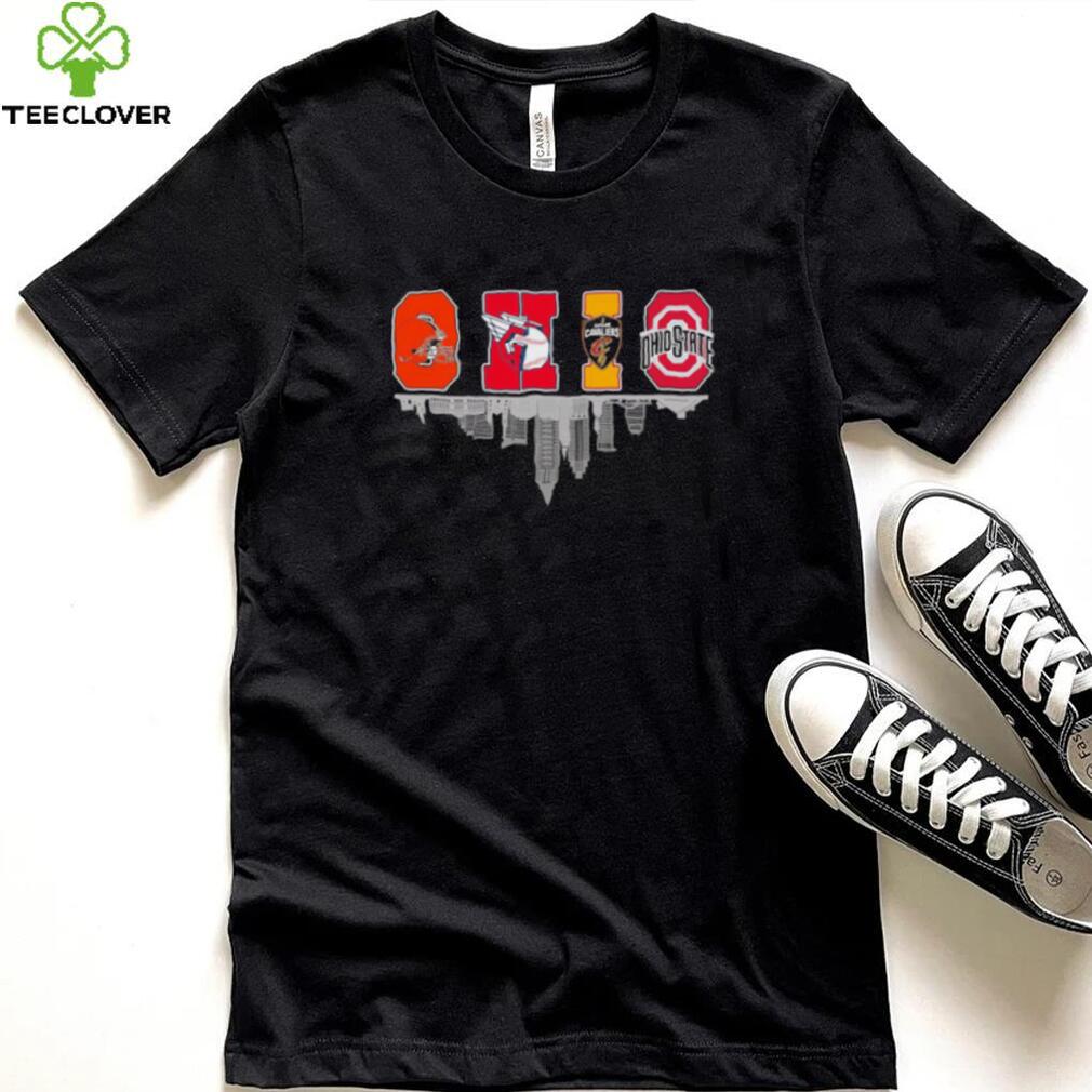 Cleveland Browns, Cleveland Guardians, Cleveland Cavaliers and Ohio State Buckeyes city logo shirt Cleveland Browns, Cleveland Guardians, Cleveland Cavaliers and Ohio State Buckeyes city logo shirt