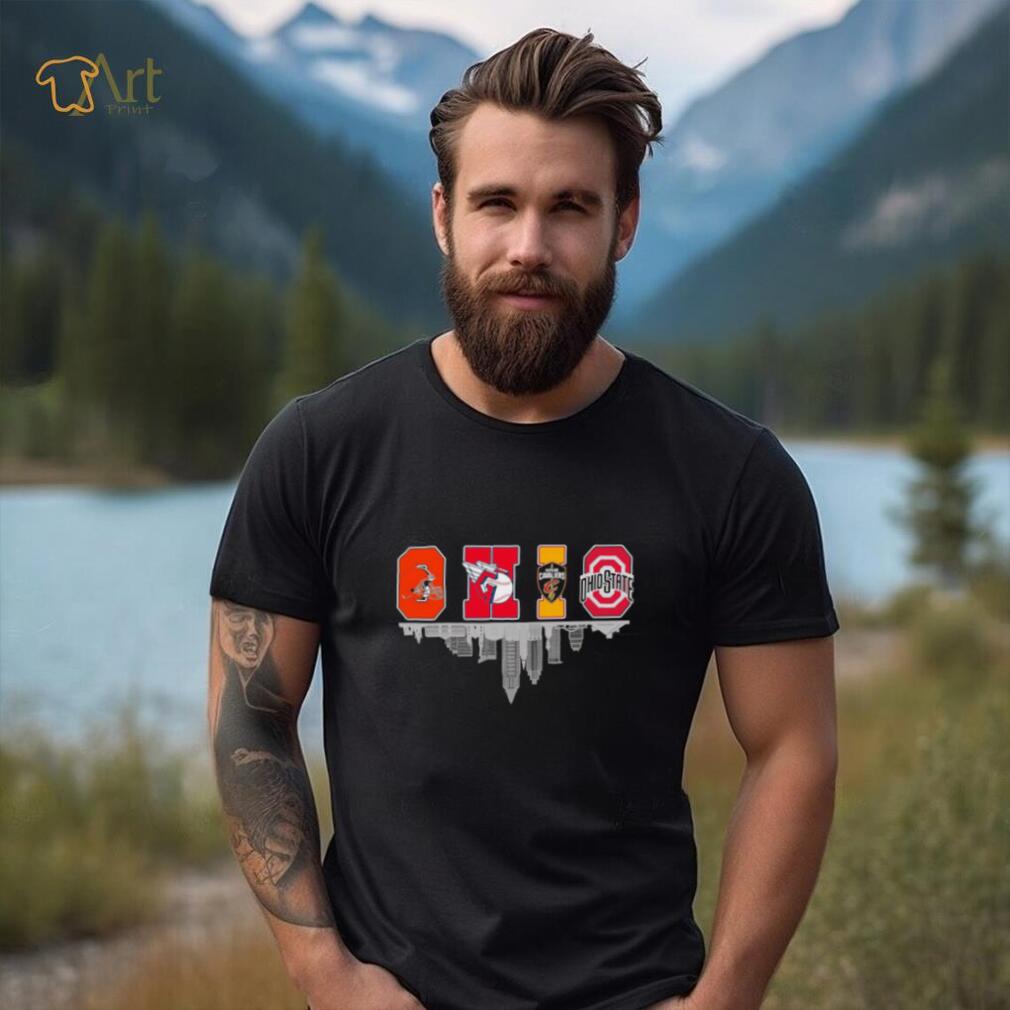 Cleveland Browns, Cleveland Guardians, Cleveland Cavaliers and Ohio State Buckeyes city logo shirt Cleveland Browns, Cleveland Guardians, Cleveland Cavaliers and Ohio State Buckeyes city logo shirt