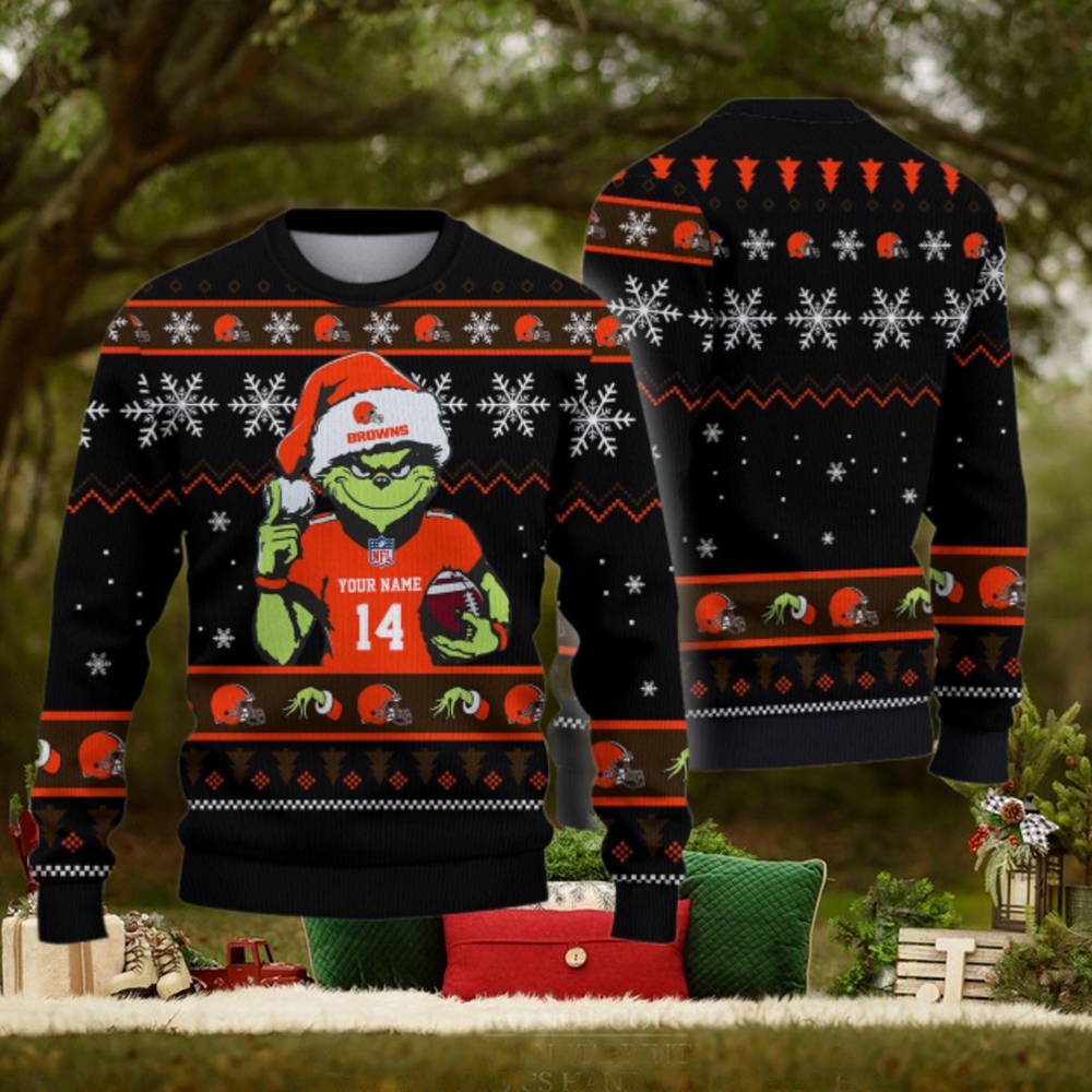 Cleveland Browns Custom Chrismas Ugly Sweater Cleveland Browns Custom Chrismas Ugly Sweater