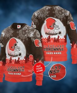 Cleveland Browns Custom Name Ugly Christmas Sweater