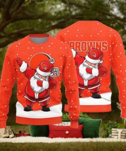 Cleveland Browns Dab Santa Ugly Christmas Sweater