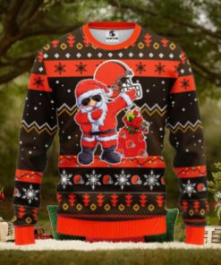 Cleveland Browns Dabbing Santa Claus Ugly Christmas Sweater