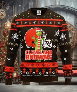 Cleveland Browns Funny Grinch Christmas Ugly Sweater