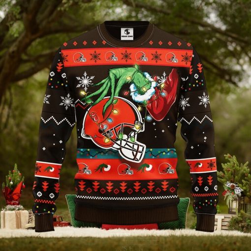 Cleveland Browns Grinch Christmas Ugly Sweater