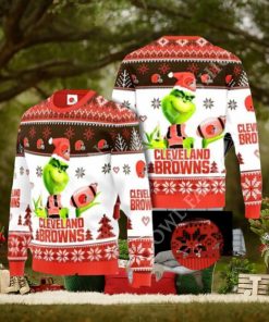 Cleveland Browns Grinch Ugly Christmas Sweater Xmas 3D AOP Jumper