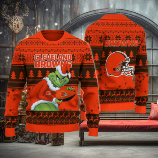 Cleveland Browns Grinch Ugly Christmas Sweater