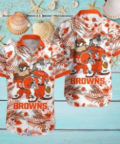 Cleveland Browns Hawaiian Shirt Taz and Bugs For NFL Team