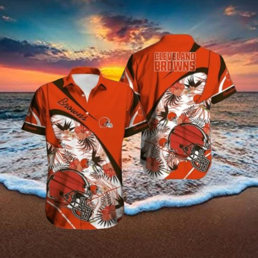 Cleveland Browns Hawaiian Tracksuit Button Down Shirt Beach Shorts Swim Trunks