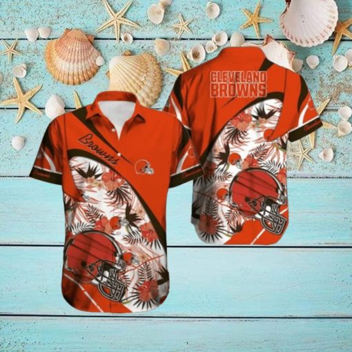 Cleveland Browns Hawaiian Tracksuit Button Down Shirt Beach Shorts Swim Trunks