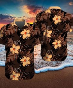 Cleveland Browns Hawaiian Tracksuit Floral Outfits Button Shirt Beach Shorts