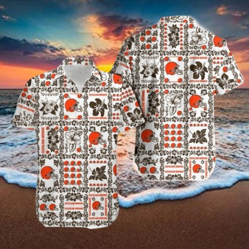 Cleveland Browns High Quality Hawaiian Shirt And Short For Men Gift, Short Beach For Family Christmas