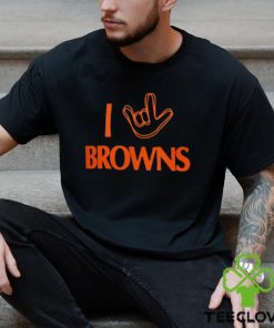 Cleveland Browns Homage The NFL ASL Collection by Love Sign Tri Blend T Shirt