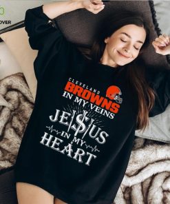 Cleveland Browns In My Vien Jesus In My Heart Logo Shirt